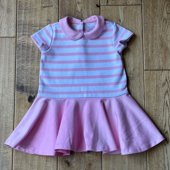 Ralph Lauren Pink Stripe Ponte Dress size 6 Months - Picture 2 of 11